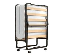 Lit d'appoint pliable avec matelas en mousse à mémoire de forme de 10,2 cm, lit d'appoint portable pour adultes, solution de sommeil peu encombrante, rangement et installation faciles