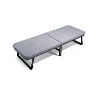 Lit d'appoint pliable et portable avec matelas, roulettes à 360°, cadre robuste, tube de support de 40 mm de large pour la maison et le bureau