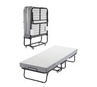 VEVOR Lit d'Appoint Pliant 79 x 190 cm, Taille Jumeau, avec Cadre en Métal Robuste et Matelas en Mousse à Mémoire de Forme de 12,5 cm d’Épaisseur, Portable, pour Adultes, Invités, Maison, Camping