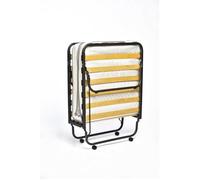 Lit d'appoint pliant 80x200 cm avec structure en métal robuste lit rabattable jusqu'à 120 kg avec memory foam matelas h. 11 cm, 80