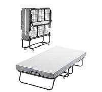 Lit d'Appoint Pliant 96,5 x 190 cm-VEVOR-avec Cadre en Métal Robuste et Matelas en Mousse à Mémoire de Forme de 12,5 cm d’Épaisseur