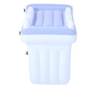 Lit D'avion pour Tout-petit avec Garde-corps Latéraux, Rangement Facile à | Tissu PVC floqué, Ceinture de sécurité et Porte-gobelet Compatibles, Extension de Siège Gonflable Portable pour Voyage en