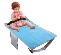 Lit d'avion pour tout-petit, extension de siège d'enfants réglables pliants pour enfants avec sac de rangement pour la plupart des sièges d'avion (Bleu)