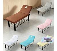 Lit de beauté, lit de massage, housse de lit de massage, housse de lit perforée, housse de lit élastique imperméable et résistante à l'huile, housse de protection élastique tout-en-un, housse de lit d