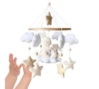 Lit de bébé mobile pour fille, lune et nuage bohème, unisexe, silencieux, décoration mobile, pour la maison, la poussette, la crèche, la salle de jeux, le shopping en plein air