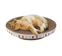 Lit de Bol à gratter pour Chat - Tapis Ovale en Carton ondulé, Jouet | Entraînement des Chatons canapé, Sol, Rideaux, Protection Matelas, Jeux d'intérieur, Meubles,