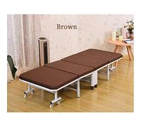Lit de bureau inclinable pliable simple lit de camp lit d'accompagnement lit quatre plis maison portable marron 190 x 28 x 60 cm