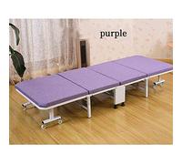 Lit de bureau inclinable pliable simple lit simple lit de camp lit d'accompagnement lit quatre plis maison portable violet 190 x 28 x 70 cm