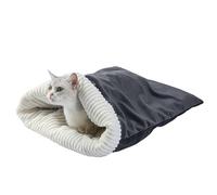 Lit de Cache pour Chat,Sac de Couchage Chat en Peluche - Sac Chauffant Animaux Doudou Nids en Peluche pour Se Repos Cacher Voyage Maison Voiture