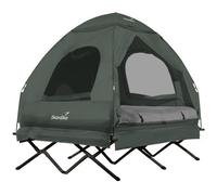 Lit de camp avec tente 2 pers.- Skandika Haug - Tente-lit de Camping Matelas Gonflable étanche lit d'extérieur Max 160 kg