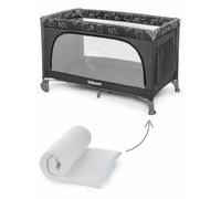 Lit de camp gris avec matelas enroulable