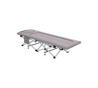Lit de camp pliable avec matelas et sac de transport gris