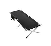 Linxor – Lit de camp pliable – 70 x 210 cm – avec sac de transport – Noir