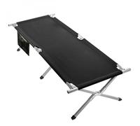 Linxor – Lit de camp pliable – 70 x 210 cm – avec sac de transport – Noir