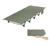 Lit de Camp Pliable, Ultra Solide et Durable, 191 x 65 x 17cm, pour Les tentes, randonnées en Plein air, Les Voyages, Vert foncé