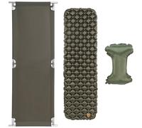 Lit de camp pliable US Style Mil-Tec + matelas Badger Outdoor + oreiller - Ensemble