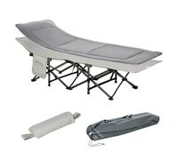 Lit de camp pliant - Modèle réversible - Pliable et portable - Tissu Oxford 600D - Support 150 kg