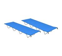 Lit de Camping 180x60x19 cm Tissu Oxford et Acier Noir Randonnée Jardin vidaXL