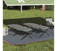 Lit de camping pliant Tissu Oxford Salon extérieur portable voyage Camp vidaXL v