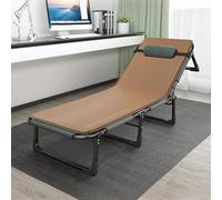 Lit de camping portable pliable avec cadre en acier, angles réglables pour plus de confort, idéal pour la relaxation en plein air, le bureau, le camping, la randonnée, la détente