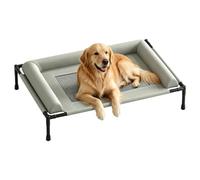 Lit de camping pour chien Coussin surélevé pliable et respirant avec | Lit extérieur pour animaux de compagnie Pour l'Intérieur, l'Extérieur, le Porche, Sol, Jardin, la Plage, et le Pat