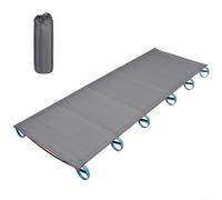 Lit de camping robuste et léger avec cadre en aluminium, idéal pour un transport facile lors des aventures en plein air (bleu)