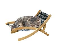 Lit de chaise de chat haute-chaise de chat 2 en 1 | Chaise de plage Hammock Cat | Sisal Scratcher Chaise pour chat intérieur | Lit réglable, lit pliant confortable, meubles