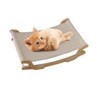 Lit de chaise pour chat - Sisal Scratch en bois - Chaise avec chaise surélevée pour animaux de compagnie - Grattoir intérieur - Copropriété, chaise de plage portable - Hamac pour balcon intérieur
