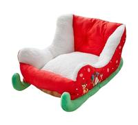 Lit De Chat - 68x38x28cm Lit pour Chat Cosy en Peluche, Niche Douillette pour Chatons Et Chiots, Panier Chaud Et Confortable pour Hiver Noël, Coussin Doux Anti-Froid - Sommeil Animal