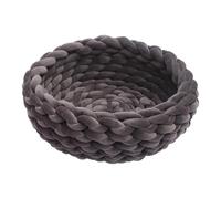 Lit de chat, lit en yarn mouant en fil rugueux en tricot pour animaux de compagnie, coaster de lit de chien de chat chaud et maison de compagnie chaude en tricot, meubles pour chats pour les besoins e