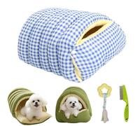 Lit de chat monstre Cozy, Pet Cave for Indoor Cats, Soft Plush Winter Cave House, Pet Sleeping Removable Pad Pad Bags for Pets for Kittens and Small Dogs (D, M)