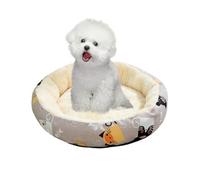 Lit de chat rond - petit lit de chien rond | Puppy Lits endormis | Lits de chiens compacts | Nid de chat portable confortable pour les chats et les chiens intérieurs | Nid de chenils doux et confortab