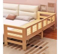 Lit de Chevet de sécurité en Bois amélioré avec barrière de sécurité à 3 côtés, lit Plateforme Pliable et Portable pour Tout-Petit, pour la Maison, la crèche ou l'école(180 x 80 x 30 cm)