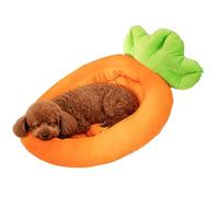 Lit de chien en peluche de carotte, nid doux lavable, petite ou moyenne, coussin de sommeil pour animaux de compagnie, tapis de couchage pour chaton en peluche, conception détachable, pour le salon du