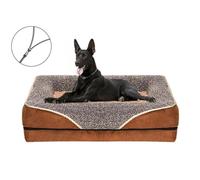 Lit de Chien Orthopédique - AUTREMENT - Canapé en Mousse à Mémoire - Housse Lavable - Marron - Moyen