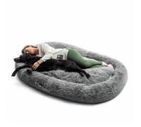 Lit de Chien pour Humains - InnovaGoods - XXL - Gris - Ergonomique - Housse Amovible