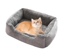 Lit de chien - Rectangle Lit de chiot endormi lavable | Nid apaisant en peluche de câlins à animal de compagnie, réchauffement meuble de sommeil pour chenil, sol, salon, balcon, caisse, patio extérieu