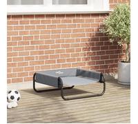 Vidaxl Lit De Chien Surélevé Gris Clair S En Tissu Oxford Et Acier