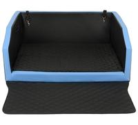 lit de Coffre, Transporteur de Voiture pour Le Chien avec Matelas de 100x90 cm (Couleur: Noir, Bleu)