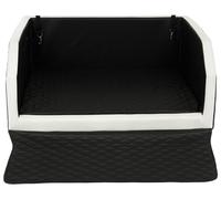 lit de Coffre, Transporteur de Voiture pour Le Chien avec Matelas de 90x55 cm (Couleur: Noir - Blanc)