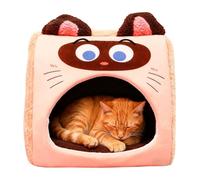 Lit de couchage en peluche pour chat - Tente d'intérieur pour animal domestique avec coussin doux pour chats, design chaleureux et confortable pour la détente et la détente, idéal pour le salon, la ma