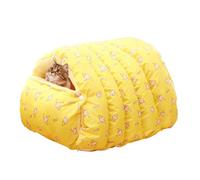 Lit de couchage lavable pour chat - Grotte chaude semi-fermée, niche douce et confortable pour chatons et petits chiens | pour la maison intérieur extérieur voyage chambre salon espace de détente conf