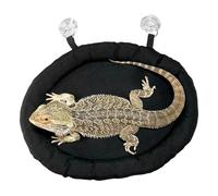 Lit de dragon barbu : hamac de dragon avec barbe noire et portable, fournitures de dragon barbu à long terme, lit de reptiles légers avec une forte tasse d'aspiration pour serpents, camale