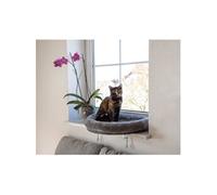 Lit de fenêtre pour chat 55x35x10 cm Gris, lit pour petit animal, oreiller pour chat,, lit pour animal de compagnie