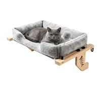Lit De Fenêtre pour Chat Espace Repos avec Coussin Moelleux Et Balle