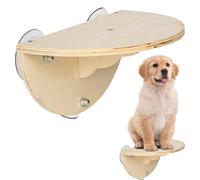 Lit de fenêtre pour chat | Perchoir pour chat peu encombrant pour rebord de fenêtre - Siège pour chaton avec 3 ventouses, lit mural en bois pour chats d'intérieur