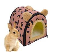 Lit de grotte de hamster, grotte de lit d'hérisson, lapin en peluche chaud pour l'hiver, jolie maison pour hérisson, nid polyvalent pour furets pour pétaure de sucre, hamsters, ri