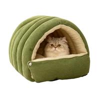 Lit de Grotte pour Chat d'extérieur - Nid Douillet pour Animaux de Compagnie de 40 cm, abri en Polaire Chaude, Maison d'oreiller Douce, de Sommeil fermée | Lit d'hiver pour Chaton, Chiot, Chat