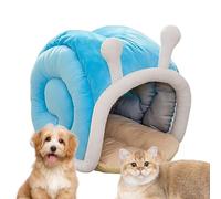 Lit de grotte pour chat - Mignon en forme d'escargot chaud fermé accessoires pour animaux de compagnie Lit de tente confortable pour chat | Pour meubles d'hiver doux pour chat, voyage, voiture