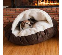 Lit de Grotte pour Chien, nid d'animal de Compagnie lit de Grotte Hiver Chaud Cachemire Grand Sac de Couchage Fournitures Animaux de Compagnie Maison Lavable détachable Grand Chat Chiot